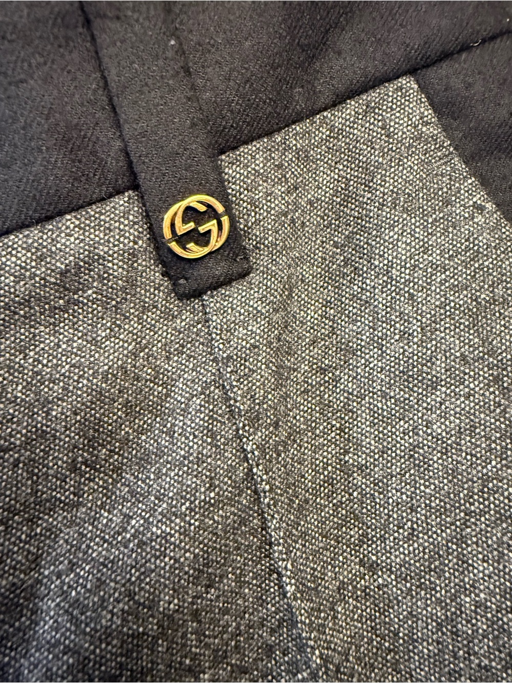 Vintage Gucci Wool Straight leg pants with interlocking GG - Picture 2 of 9